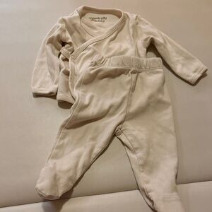 Organic Kid Cream Kimono Set- Newborn